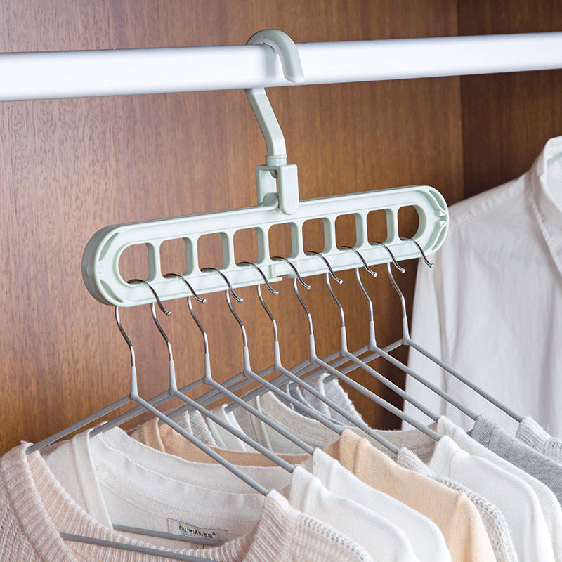 9-Hole Clothes Hanger Organizer – Space Saving Folding Magic Hanger for Closet & Storage