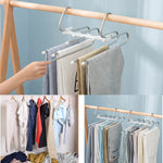 5-in-1 Wardrobe Hanger – Stainless Steel Multi-Functional Clothes & Pants Organizer