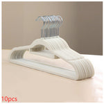 Flocked Non-Slip Coat Hangers – Space Saving Plastic Clothes Hangers for Home Wardrobe