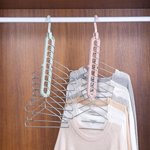 9-Hole Clothes Hanger Organizer – Space Saving Folding Magic Hanger for Closet & Storage