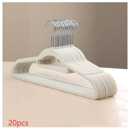 Flocked Non-Slip Coat Hangers – Space Saving Plastic Clothes Hangers for Home Wardrobe