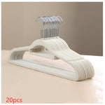 Flocked Non-Slip Coat Hangers – Space Saving Plastic Clothes Hangers for Home Wardrobe