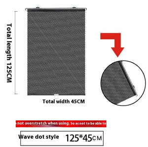Household Window Sun Protection Shutter – Punch-Free Shading for Balcony, Home & Car | PVC Roll-Up with Suction Cups