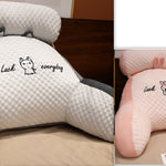 Fluffy Triangle Reading Cushion – Large Backrest Pillow for Sofa, Bed & Office Chair Lumbar Support