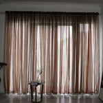 Simple & Modern Balcony Gauze Curtain – Light Transmission Cotton Sheer in Multiple Colors & Sizes