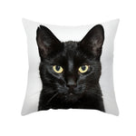 Black Cat Christmas Cushion Covers – 45x45cm Pillow Covers, Festive Cat Print Decorative Pillowcases for Sofa & Home Decor