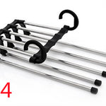 5-in-1 Wardrobe Hanger – Stainless Steel Multi-Functional Clothes & Pants Organizer