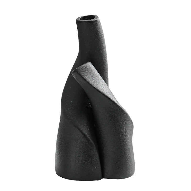 Nordic Ceramic Vases – Modern Double Shaped Decorative Vases for Home, Living Room & Office Décor