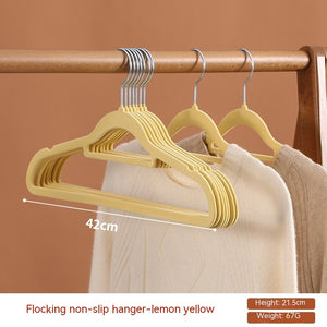 Flocked Non-Slip Coat Hangers – Space Saving Plastic Clothes Hangers for Home Wardrobe