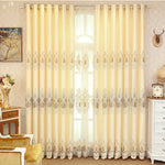 Luxury European Embroidery Curtains – High Sunshade Cotton Drapes for Living Room & Bedroom Decor