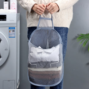 Foldable Laundry Basket with Hanger – Wall-Mounted Dirty Clothes Hamper for Bathroom & Bedroom, Space-Saving Storage Bag