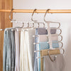 5-in-1 Wardrobe Hanger – Stainless Steel Multi-Functional Clothes & Pants Organizer