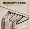 VEVOR Velvet Hangers 50 Pack – Black Non-Slip Clothes Hangers with 360° Swivel Hook, Slim Space-Saving Design
