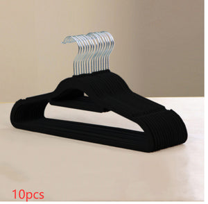 Flocked Non-Slip Coat Hangers – Space Saving Plastic Clothes Hangers for Home Wardrobe
