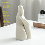 Nordic Ceramic Vases – Modern Double Shaped Decorative Vases for Home, Living Room & Office Décor