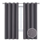 Full Blackout Curtains with Black Lining – Modern Polyester Shading Drapes for Bedroom & Living Room
