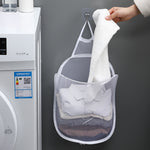 Foldable Laundry Basket with Hanger – Wall-Mounted Dirty Clothes Hamper for Bathroom & Bedroom, Space-Saving Storage Bag