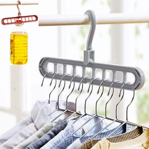 9-Hole Clothes Hanger Organizer – Space Saving Folding Magic Hanger for Closet & Storage