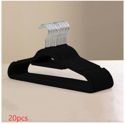 Flocked Non-Slip Coat Hangers – Space Saving Plastic Clothes Hangers for Home Wardrobe