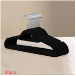 Flocked Non-Slip Coat Hangers – Space Saving Plastic Clothes Hangers for Home Wardrobe