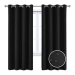 Full Blackout Curtains with Black Lining – Modern Polyester Shading Drapes for Bedroom & Living Room