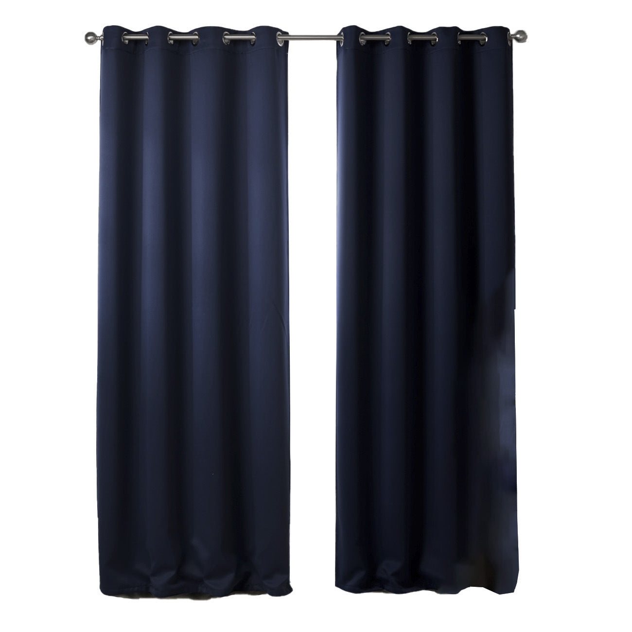 Dark Blue Blackout Curtains – Modern Printed Room Darkening Drapes for Bedroom & Living Room
