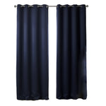 Dark Blue Blackout Curtains – Modern Printed Room Darkening Drapes for Bedroom & Living Room