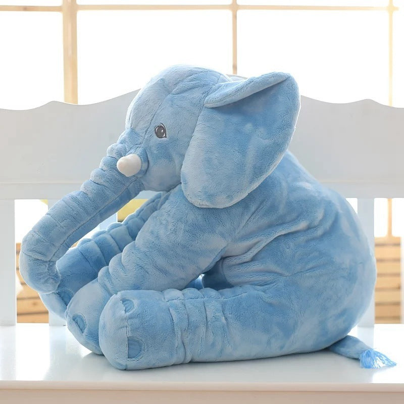 Soft Elephant Plush Pillow – Baby Sleeping Companion Toy & Kids Room Decor Cushion