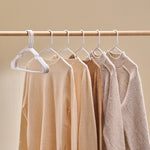 VEVOR Ultra-Thin Plastic Hangers 50 Pack – White Non-Slip Space-Saving Clothes Hangers