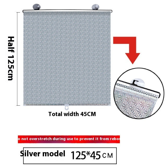 Household Window Sun Protection Shutter – Punch-Free Shading for Balcony, Home & Car | PVC Roll-Up with Suction Cups