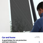 Household Window Sun Protection Shutter – Punch-Free Shading for Balcony, Home & Car | PVC Roll-Up with Suction Cups