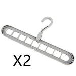 9-Hole Clothes Hanger Organizer – Space Saving Folding Magic Hanger for Closet & Storage